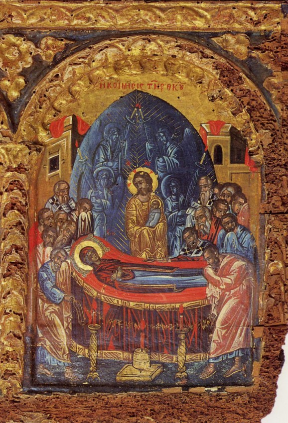 Asuncion-de-la-Santisima-Virgen-Maria. Athos-monasterio-Pantokrator-Fragmento-del-icono